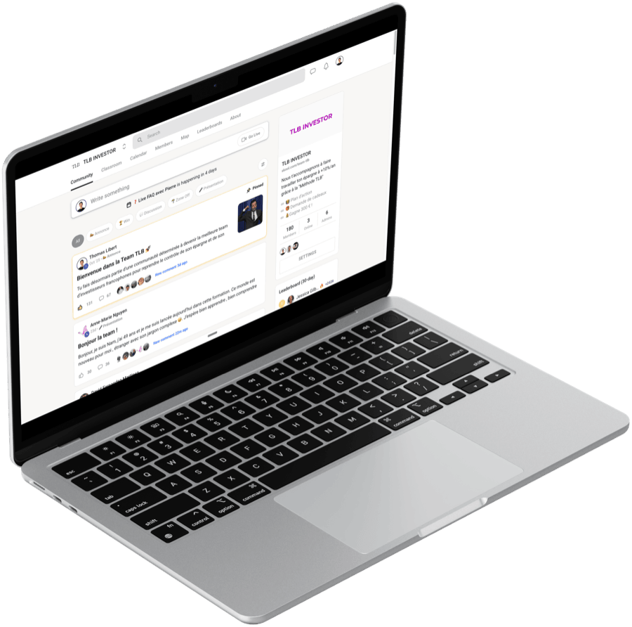 Plateforme TLB Investor sur MacBook