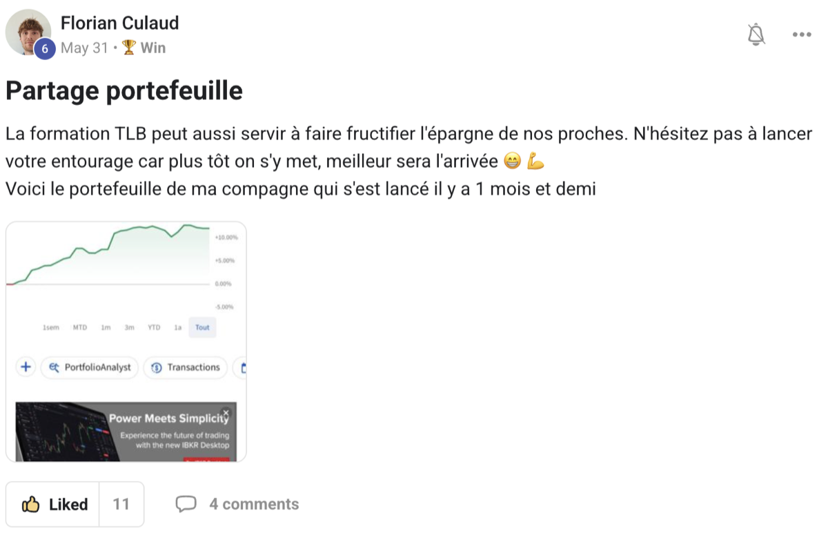 Post Florian Culaud - partage portefeuille TLB